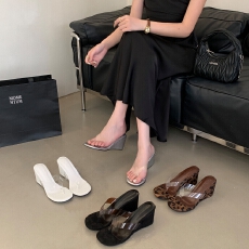 批发<b class='q'>欧美</b>时尚小坡跟高跟露脚趾人字拖鞋夹脚小众懒人鞋舒适凉拖鞋女鞋