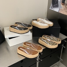 批发韩式厚底坡跟一字拖女2026年夏季新款外穿增高透明带百搭凉拖鞋