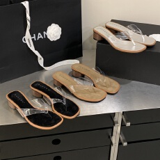 韩版透明粗跟一字拖女外穿时尚舒适防滑凉拖鞋女2026年新款夏季