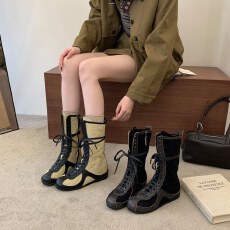 设计师款超火绝美靴子女2026新款春季薄款马丁靴透气夏季短靴