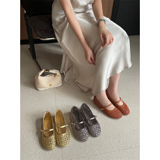 批发2026年新款平底编织单鞋女鞋