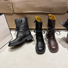 批发复古英伦风马丁靴女2025夏季新款粗跟皮带扣短靴机车靴百搭单靴潮