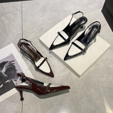 批发2026尖头高跟鞋女细跟单鞋夏季新款<b class='q'>百搭</b>性感猫跟小众后空包头凉鞋