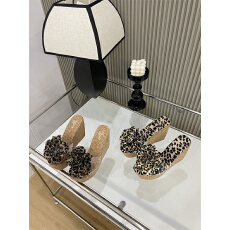 批发性感坡跟超高跟鞋防水台厚底豹纹鱼嘴透明凉鞋舒适时尚增高拖鞋女