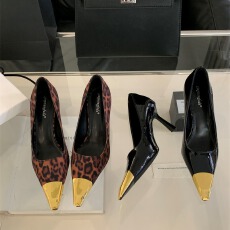 批发早<b class='q'>春</b>新款名媛气质高跟些女金色铁头时尚单鞋小方头细跟浅口鞋