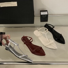 批发尖头十字细带露趾凉鞋女夏新款一字扣沙滩鞋小众凉拖外穿夏季法式