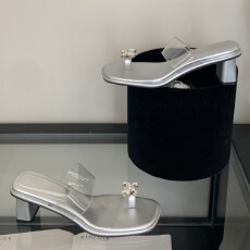 批发套趾拖鞋女外穿夏季2026新款仙女风粗跟夹脚水钻法式高跟透明凉鞋