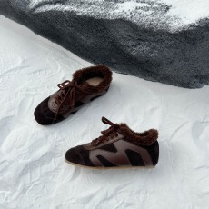 批发踩屎感棉板鞋女2025新款<b class='q'>冬</b>季加绒运动鞋复古休闲德训鞋