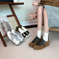 批发复古潮流魔术贴拼色德迅运动休闲鞋