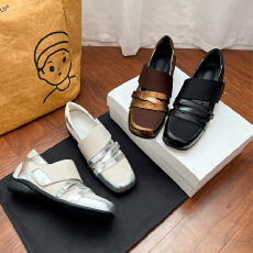 批发粗跟厚底小众英伦风单鞋总增高5.5公分