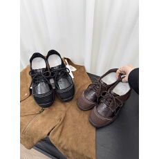 批发真皮复古小众潮流<b class='q'>休闲</b>爵士鞋总增高7公分