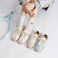 真皮百搭休闲阿甘运动鞋总增高3公分