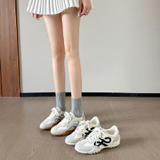 德迅休闲款百搭简约厚底老爹风运动鞋增高3公分