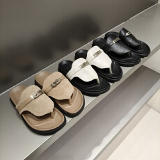 批发锁扣厚底休闲鞋夹趾款人字拖增高3公分