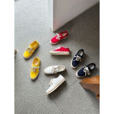 批发糖果色韩版系带休闲厚底帆布鞋总高5公分