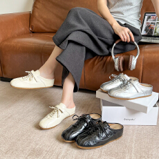 批发厚底魔术贴系带<b class='q'>休闲</b>懒人一脚蹬半托鞋总高4公分