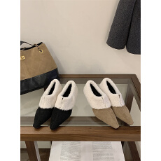 批发2025年款细跟方头毛毛单鞋35-40码