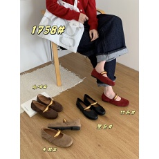 批发小众文艺风金属平底玛丽珍女鞋25春秋新款圆头复古气质单鞋