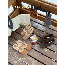 批发韩系复古一字带毛毛鞋女2025年秋冬新款舒适<b class='q'>百搭</b>浅口单鞋