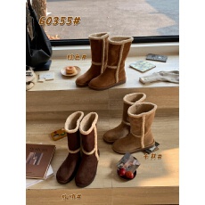 25年冬季新款厚底加绒保暖羊卷毛绒皮毛一体中筒雪地靴女