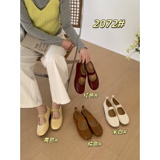 批发复古风浅口软皮豆豆瓢鞋2026森系新款圆头松紧带平底玛丽珍单鞋