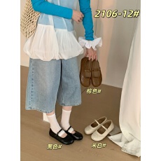 复古雕花圆头一字带玛丽珍鞋2026春季新款温柔软低百搭单鞋女鞋