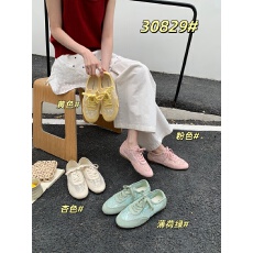 春季2026新款蕾丝圆头休闲德训鞋交叉绑带平底芭蕾舞单鞋