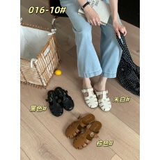 批发法式小众包头罗马凉鞋女夏季新款镂空平底猪笼鞋<b class='q'>休闲</b>百搭凉半拖鞋