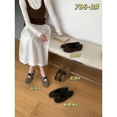 批发磨砂牛皮时尚舒适百搭轻便浅口26秋季新款交叉带芭蕾舞单鞋