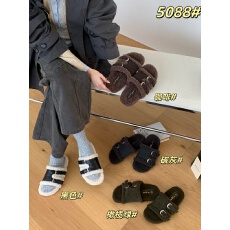 批发真皮羊绒毛一字拖女2026秋<b class='q'>冬</b>新款时尚平底轻便复古毛毛拖鞋潮