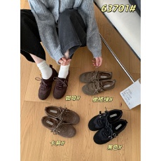 批发复古磨砂皮+毛呢 德训鞋女26秋冬季新款<b class='q'>百搭</b>软底阿甘鞋轻便运动鞋