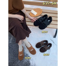 批发复古风加绒羊羔毛豆豆勃肯鞋女2026秋冬新款圆头保暖内增高瓢鞋