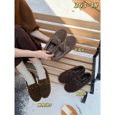 批发复古毛毛休闲鞋女3CM平底百搭系带磨砂皮+羊羔毛德训鞋女秋冬
