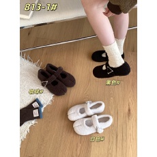 可爱厚底毛毛鞋女2026冬季真分趾包头水钻玛丽珍加绒穆勒单鞋