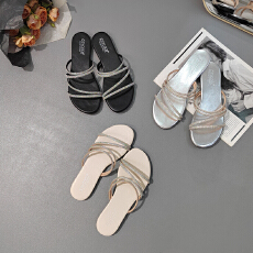 CSYCOCO春夏上新法式舒适百搭露趾凉拖一脚蹬女拖鞋