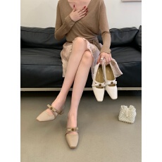 批发法式蝴蝶结内增高方头玛丽珍鞋女2026新款日常温柔晚晚鞋