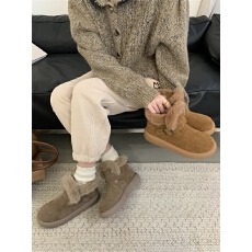 厚底加绒勃肯鞋女2026秋冬新款复古一脚蹬百搭森系真皮高帮博肯鞋