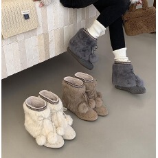 批发雪地靴女2025新款<b class='q'>冬</b>季加绒保暖内增高防滑东北桑坡棉鞋