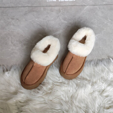 批发羊皮毛一体雪地靴韩版短靴2025新款外穿冬季保暖加绒棉鞋毛毛女靴