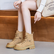 批发2025<b class='q'>夏</b>季新款网面透气大黄靴马丁靴女潮货号