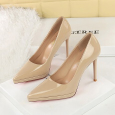 批发防水台超高跟鞋女尖头浅口百搭不累脚性感细跟单鞋气质职业鞋