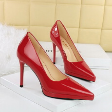 批发细跟高跟鞋女浅口sm御姐性感百搭防水台不累脚尖头职业单鞋