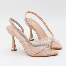 批发外贸跨境夏季新款时装水钻高跟鞋百搭凉鞋货号量大优惠