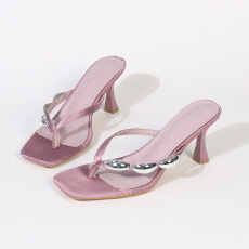 批发2026夏季新款细高跟凉拖百搭性感<b class='q'>大码</b>高跟鞋跨境<b class='q'>女鞋</b>货号