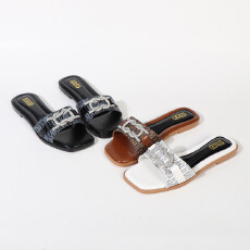 批发2026夏季水钻拖鞋女外穿时尚百搭女沙滩鞋跨境女鞋货号