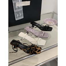 批发晚香芋紫 法式气质缎面紫色一字带细跟凉鞋女夏季高跟凉鞋