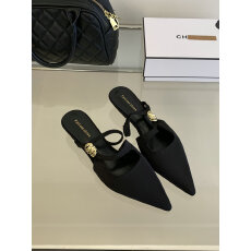 批发法式尖头玛丽珍半拖鞋女 2026 <b class='q'>春</b>夏新款外穿细跟气质包头高跟凉拖