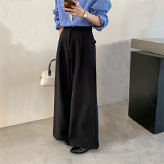 批发实拍 2026春款上新 简约日常百搭调性大阔腿西裤 高腰长裤