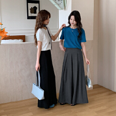 批发实拍高腰阔腿裤26新款显瘦休闲裤<b class='q'>拖地</b>宽松长裤直筒裤时尚裤裙裤子