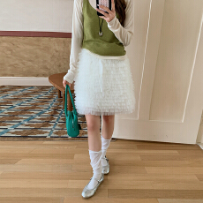 批发实拍 甜美系减龄千层蛋糕网纱裙高级感温柔知性短裙